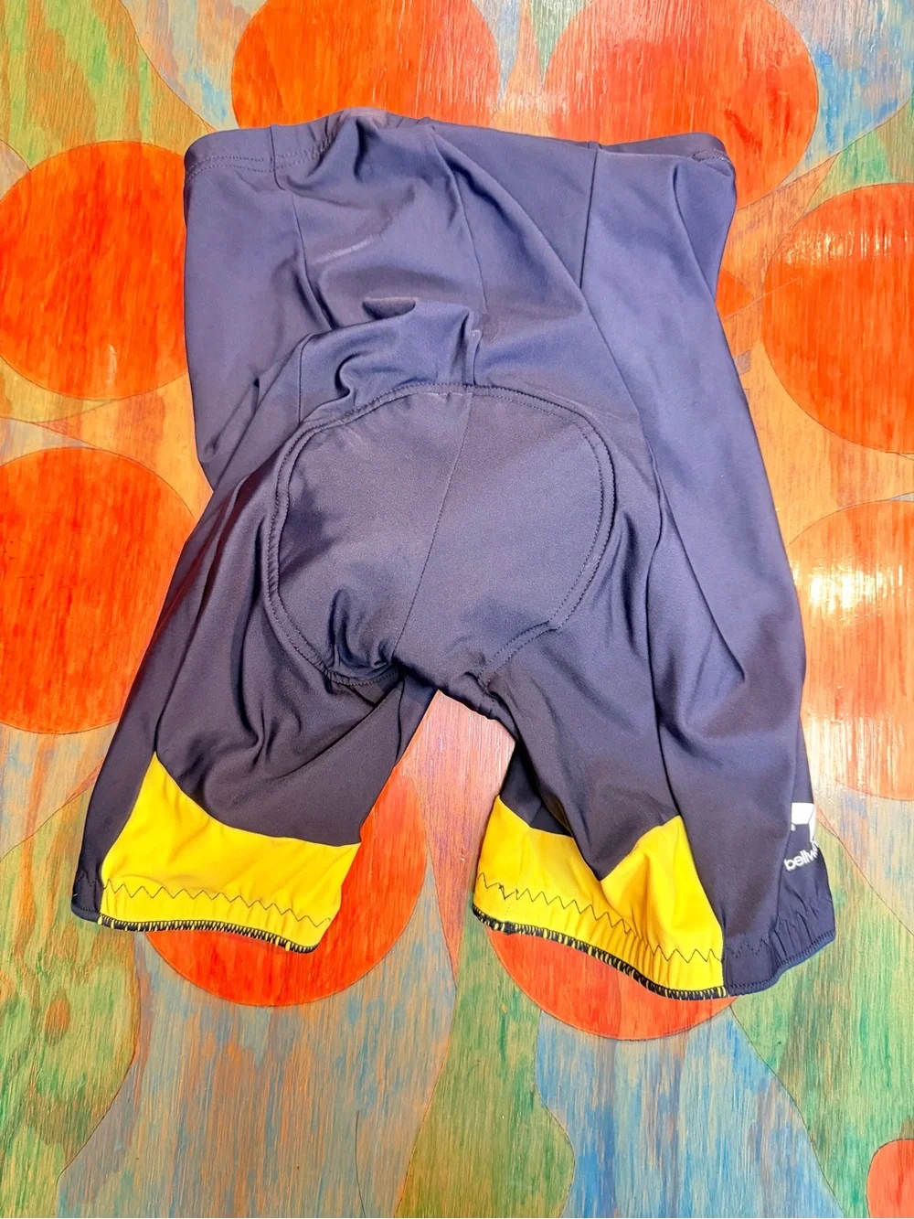 Bellwether Cycling Compression Shorts Adult Medium Black Yellow Logo Inside Pock